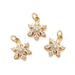 Micro Pave Bijoux de zircone cubique en laiton de placage en râtelier&nbsp;X-KK-E081-15G
