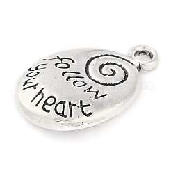 Pendentifs de message en alliage de style tibétain&nbsp;TIBEP-Q043-107-RS