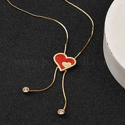 Collane con ciondolo a forma di cuore in acciaio inossidabile 304 con placcatura sotto vuoto in PVD&nbsp;NJEW-C063-04G