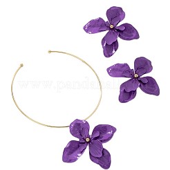 Ohrstecker-Sets aus Legierung und Choker-Sets mit Anhänger&nbsp;WG3F7DF-01