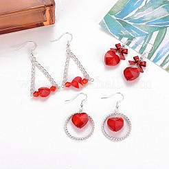 Fabrication de boucles d'oreilles bricolage saint valentin&nbsp;DIY-JP0003-60S