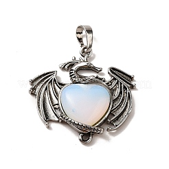 Opalite Herzanhänger&nbsp;KK-K331-01AS-03