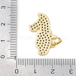 Pendentifs avec zircon cubiques à micro-pavés en laiton&nbsp;KK-B161-03G