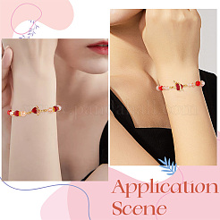 6 Stück 2 Stile Messing Feuerstein Zirkonia Rose Herz mit Schwert/Heiliges Herz von Jesus Verbinder Charms&nbsp;KK-BBC0020-10