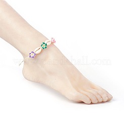 Kaurimuschel Fußkettchen / Armbänder&nbsp;AJEW-AN00243