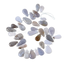 Naturelles bleu perles de calcédoine brins&nbsp;G-NH0075-B01-01