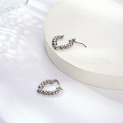 Pendientes de aro de acero inoxidable 304 resistentes al deslustre&nbsp;PC3613-01