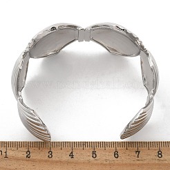Bracelets manchette ouverts en laiton pour femmes&nbsp;BJEW-M091-02P