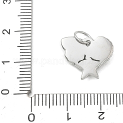 Anhänger aus Edelstahl 304 und Kristallstrass&nbsp;STAS-G391-02P-01
