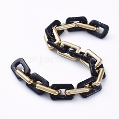 Cadenas de eslabones de Boston de plástico ccb hechas a mano&nbsp;AJEW-JB00683-07