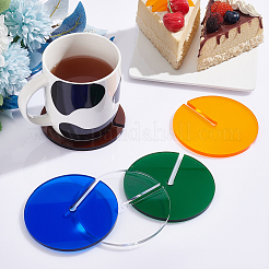 5 posavasos acrílicos de 5 colores&nbsp;AJEW-BC0003-27