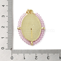 Muschelanhänger aus Messing mit Pavé-Fassung&nbsp;KK-I708-01C-G