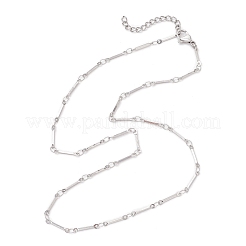 Colliers à maillons cubiques en acier inoxydable 304 pour femmes et hommes&nbsp;NJEW-JN05196-02