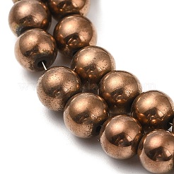 Fili di perline di ematite magnetica sintetica galvanica&nbsp;G-E602-01