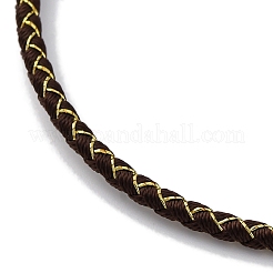 Bracelets tressés en cordon de polyester réglable&nbsp;BJEW-Z085-01G-02