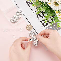 2 Stück Legierungs-Strass-Schuhdekorationen&nbsp;AJEW-FG0003-73B