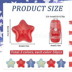 150 pz 3 perle di vetro stili misti&nbsp;GLAA-SC0002-29