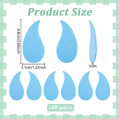 2 jeu de feuilles en feutrine en forme de larme&nbsp;DIY-PH0038-50