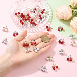 40 stücke 4 farben legierung strass anhänger&nbsp;FIND-YW0017-92