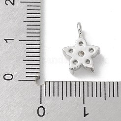 Pendentifs avec zircon cubiques à micro-pavés en laiton&nbsp;KK-P292-17P