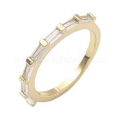 Anelli da dito da donna in ottone con micro pavé di zirconi cubici&nbsp;RJEW-H256-10G-02