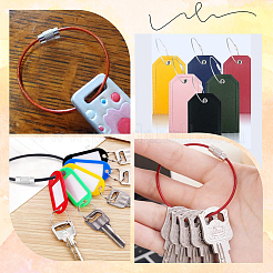 36 stücke 18 arten gummi abdeckung edelstahl draht kabel schlüsselanhänger&nbsp;FIND-SC0013-72