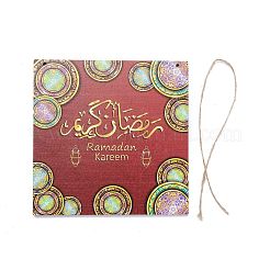 Tablero de densidad de tema eid adorno de pared de madera colgantes de placa de puerta&nbsp;HJEW-C004-01G