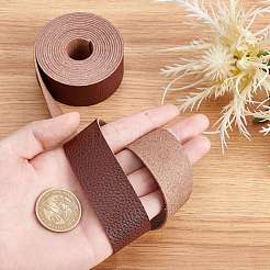 Tissu en cuir pu tissu litchi uni&nbsp;AJEW-WH0034-89B-02