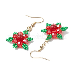 3 paire de boucles d'oreilles pendantes en cornaline naturelle&nbsp;EJEW-MZ00258