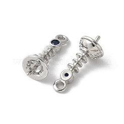 Messing Micro Pave Zirkonia Peg Bails Charms&nbsp;KK-D324-26P