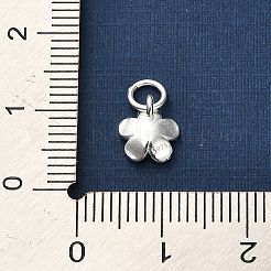 925 Sterlingsilber-Blumenanhänger mit zwei Blütenblättern&nbsp;STER-U009-01S-01