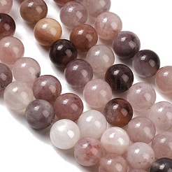 Stränge aus natürlichen violetten Erdbeerquarzperlen&nbsp;G-P530-B02-03