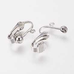 Ohrclips aus Messing zum Aufstecken&nbsp;KK-E491-P