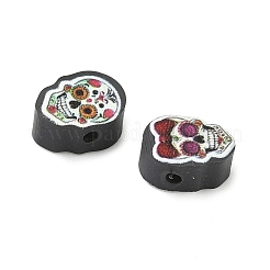 Halloween bedruckte handgemachte Polymer Clay Perlen&nbsp;CLAY-I016-05B