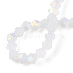 Nachahmung von Doppelkegel-Perlensträngen aus mattiertem Jade&nbsp;GLAA-F029-JM4mm-A05