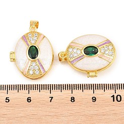 Ciondoli medaglione in ottone&nbsp;KK-D232-12G-01