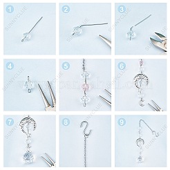 Kit per la realizzazione di decorazioni con ciondoli a forma di luna e sole in lega&nbsp;DIY-SC0020-15
