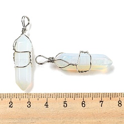 Pendenti a punta a doppio terminale in opalite&nbsp;G-H308-05P-05