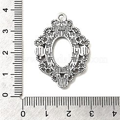 Tibetischen Stil Legierung Anhänger Strass und Cabochon Open-Back-Fassungen&nbsp;TIBEP-R304-021AS-LF
