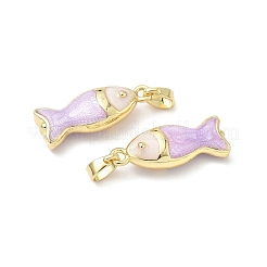 Pendentifs d'émail en laiton &nbsp;KK-Z134-06G-03