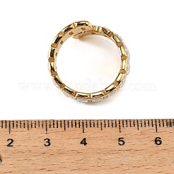 Offene Manschettenringe aus Edelstahl 304 mit Zirkonia-Pavé für Damen&nbsp;SA-CBAABBA-05G