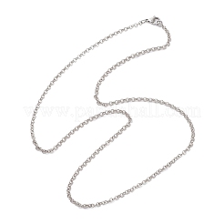 3 mm starke Rolo-Kettenhalsketten aus 304er Edelstahl&nbsp;NJEW-JN05622-01
