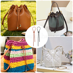 3 Stück 3 Farben PU-Leder Kordelzug für Bucket Bag&nbsp;DIY-CL0001-46