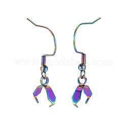 Regenbogenfarbene Ohrringhaken aus 304 Edelstahl&nbsp;STAS-N098-023