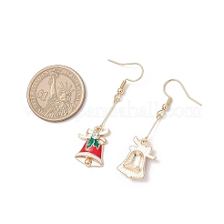 Weihnachtsglocke Legierung Emaille Anhänger Halskette & baumeln Ohrringe Sets&nbsp;SJEW-JS01344
