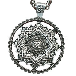 Mandala fiore chakra lega pendente grano catena collane per le donne&nbsp;FS-WG99C38-01