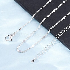 Collar de cadena de cable de latón de 1 mm para mujeres y hombres&nbsp;KK-P302-02S