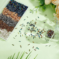 3000 Stück gedrehte Glasperlen in zwei Farben&nbsp;SEED-ME0001-13