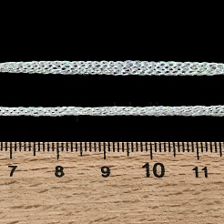 Fabrication de colliers en cordon tressé métallique polyester de 3.5 mm&nbsp;FB-CBAA152-01G-08