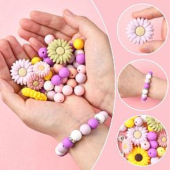 Kit fai da te di perline rotonde a forma di margherita&nbsp;DIY-FS0010-24A